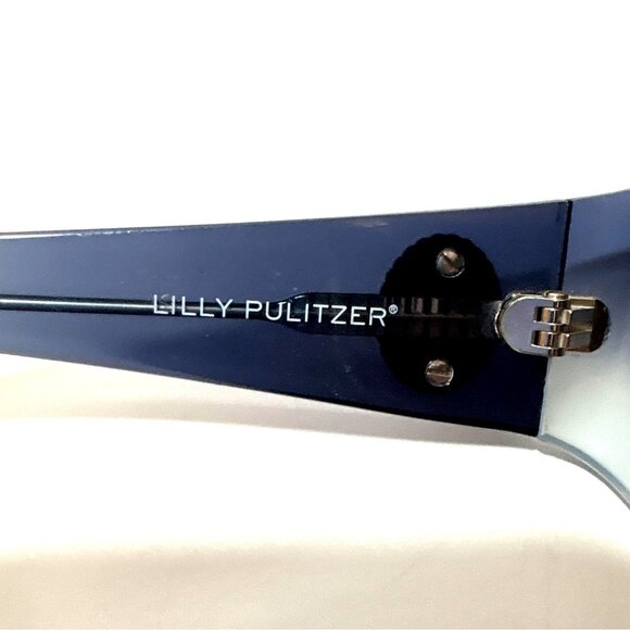Lilly Pulitzer Babs GL Polarized Gradient Blue Sunglasses 56-16-130 - Picture 4 of 5